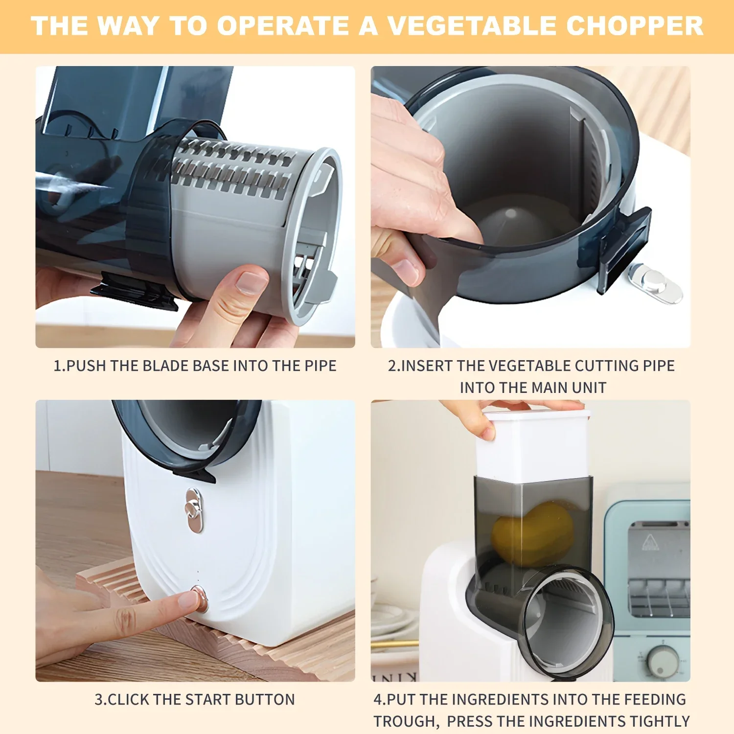 Electric Cheese Grater Electric Slicer Shredder Electric Vegetable Slicer Salad Maker  Fruit Cutter Food Processor Spiralizer view 6