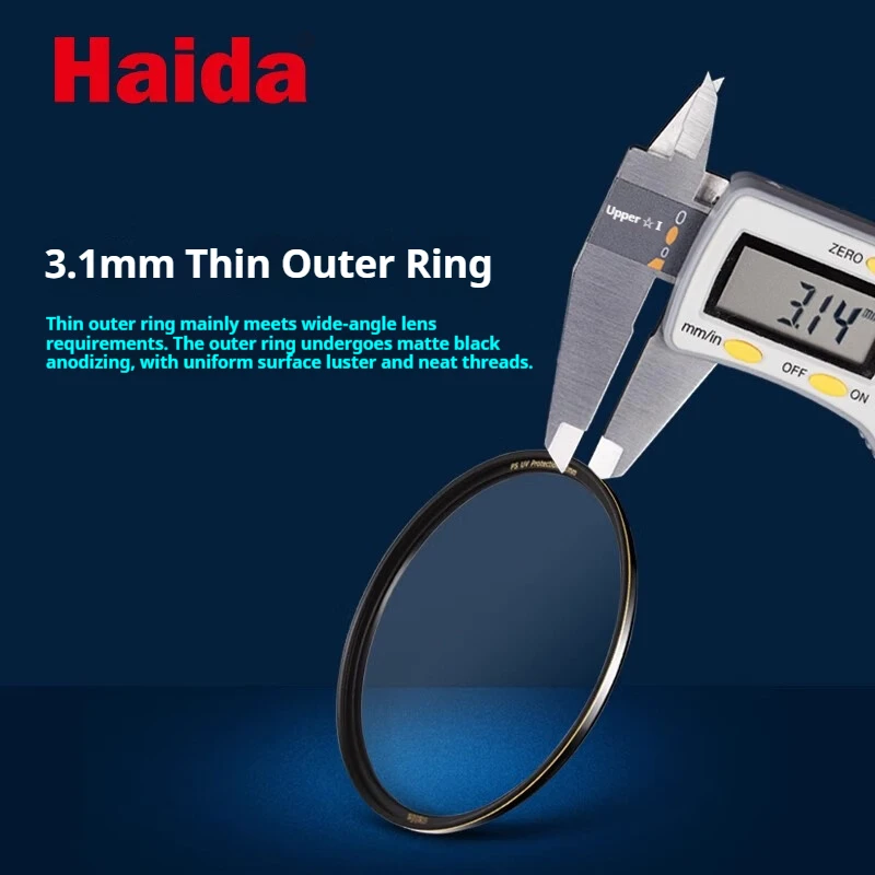 فلتر عدسة واقية من الأشعة فوق البنفسجية مقاوم للصدمات من Haida Sea Rock مع طلاء متعدد الطبقات مزدوج الجوانب، مقاوم للماء والزيت