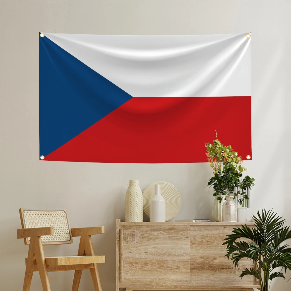3x5 Ft Czech Flag Vivid Color and Fade proof Canvas Czechia Flags Polyester with Brass Grommets 3 X 5 Ft