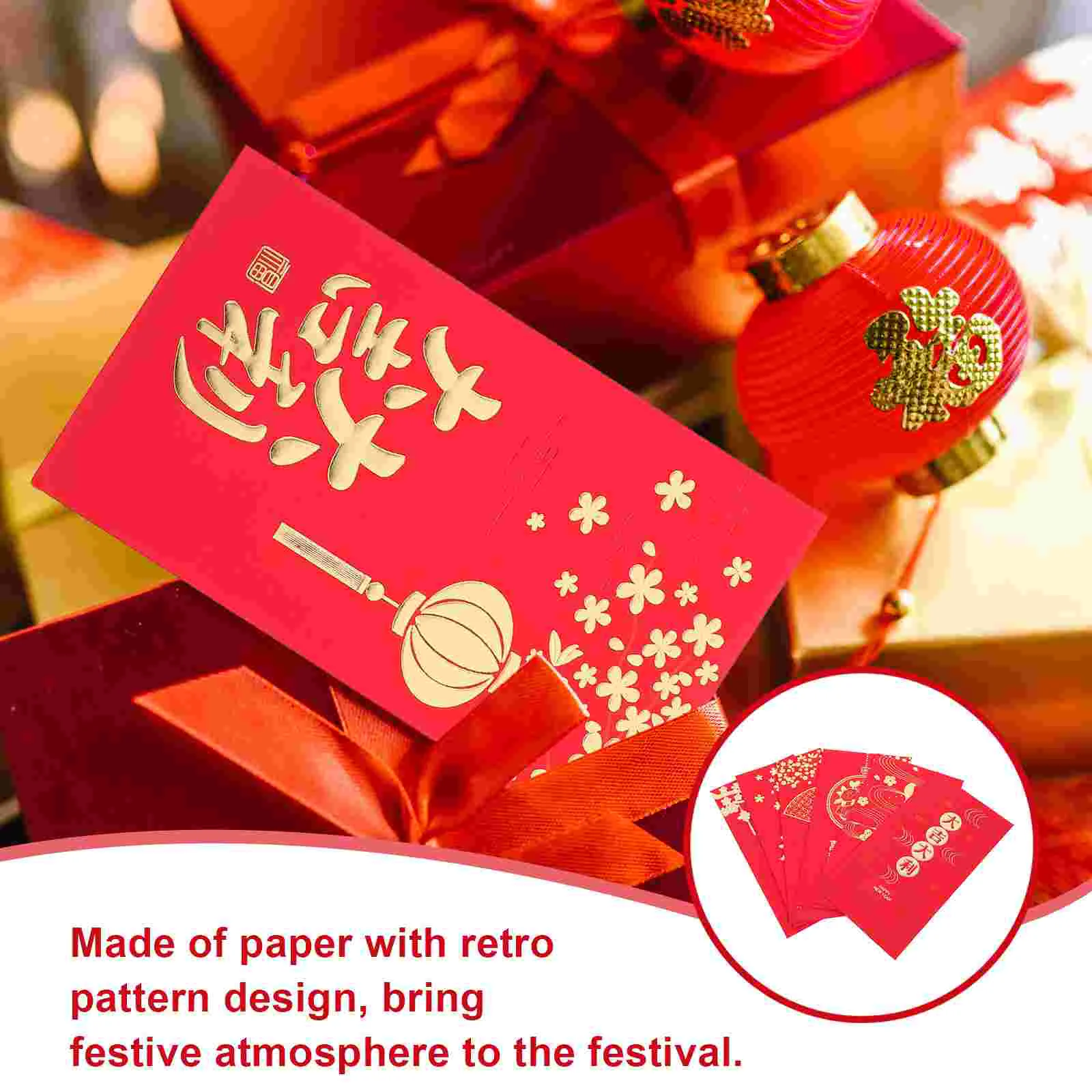 36 Pcs New Year Envelopes 2023 Chinoiserie Decor Decorate Chinese Picture Red Christmas