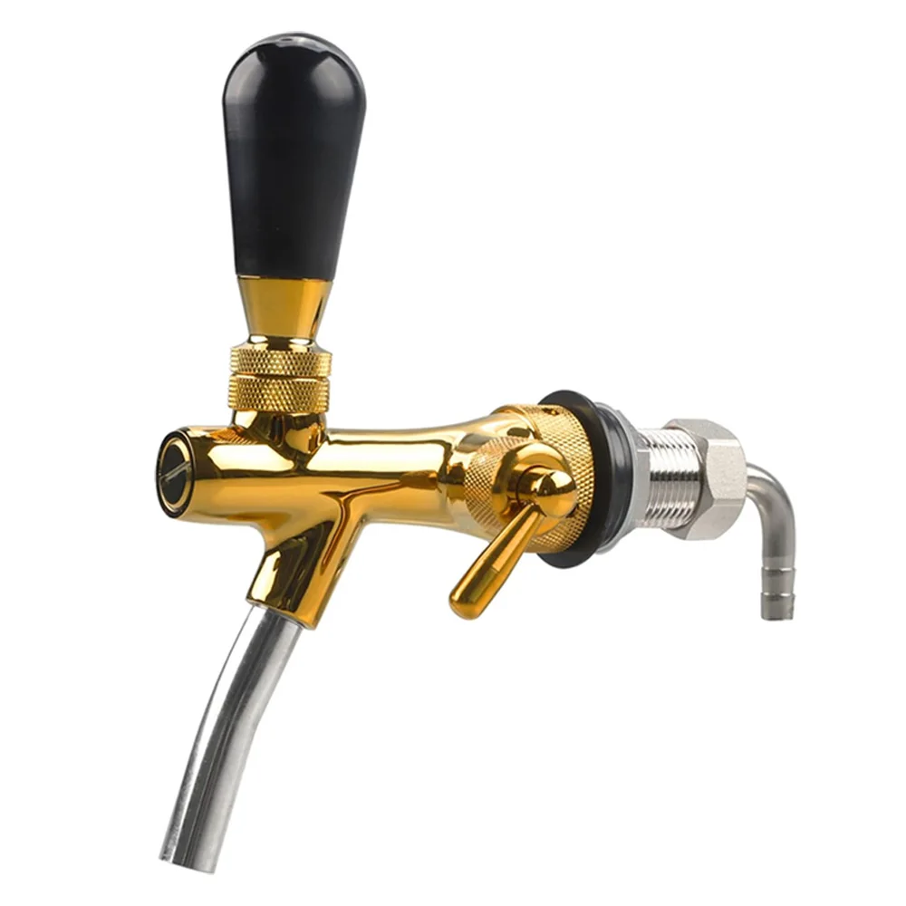 

G5/8in Thread Beer Faucet Adjustable Stainless Steel Beer Outlet Faucet Tap Beer Keg Accessories
