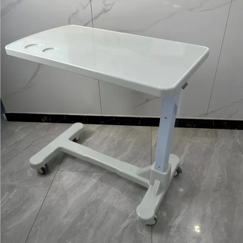 طاولة بجانب السرير طبية قابلة للتعديل مع عجلات للاستخدام في المستشفى #2
