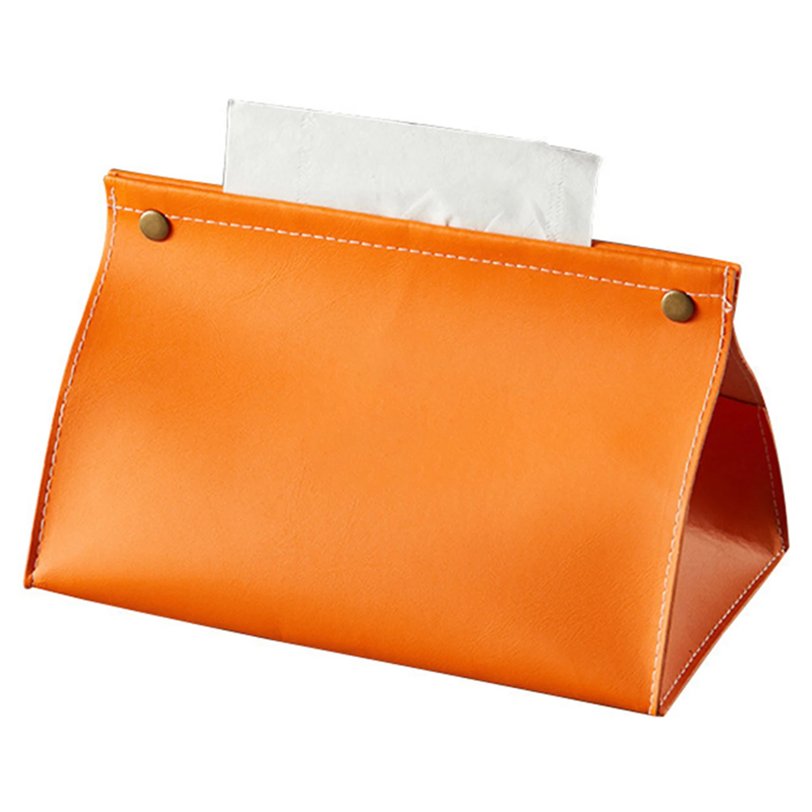 Simple Tissue Holder Dispenser Soft PU Napkins Paper Tissue Box Large Open Makeup Tools Bag Easy Access For Home Car