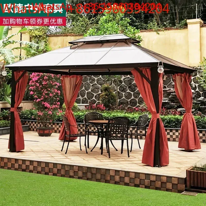 Ode outdoor gazebo tent villa courtyard garden outdoor balcony roof aluminum alloy four-poster pavilion awning