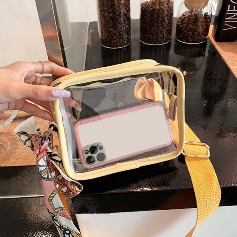 Clear Crossbody Shoulder Bag Transparent Purse for Women Work Travel