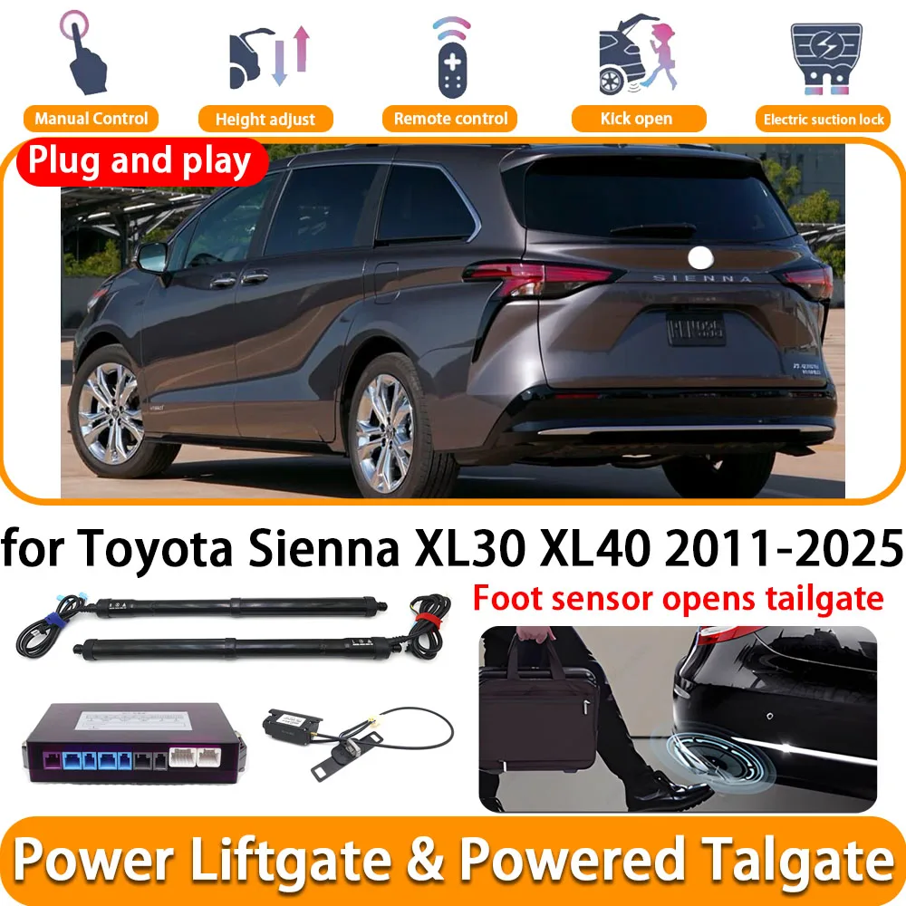 Для Toyota Sienna XL30 XL40 2011-2025 Автомобиль OEM Электрическая задняя дверь с электроприводом, автоматическая система задней двери Plug and Play Для Toyota Sienna XL30 XL40 2011-2025 Автомобиль OEM Электрическая задняя дверь с электроприводом, автоматическая система задней двери Plug and Play