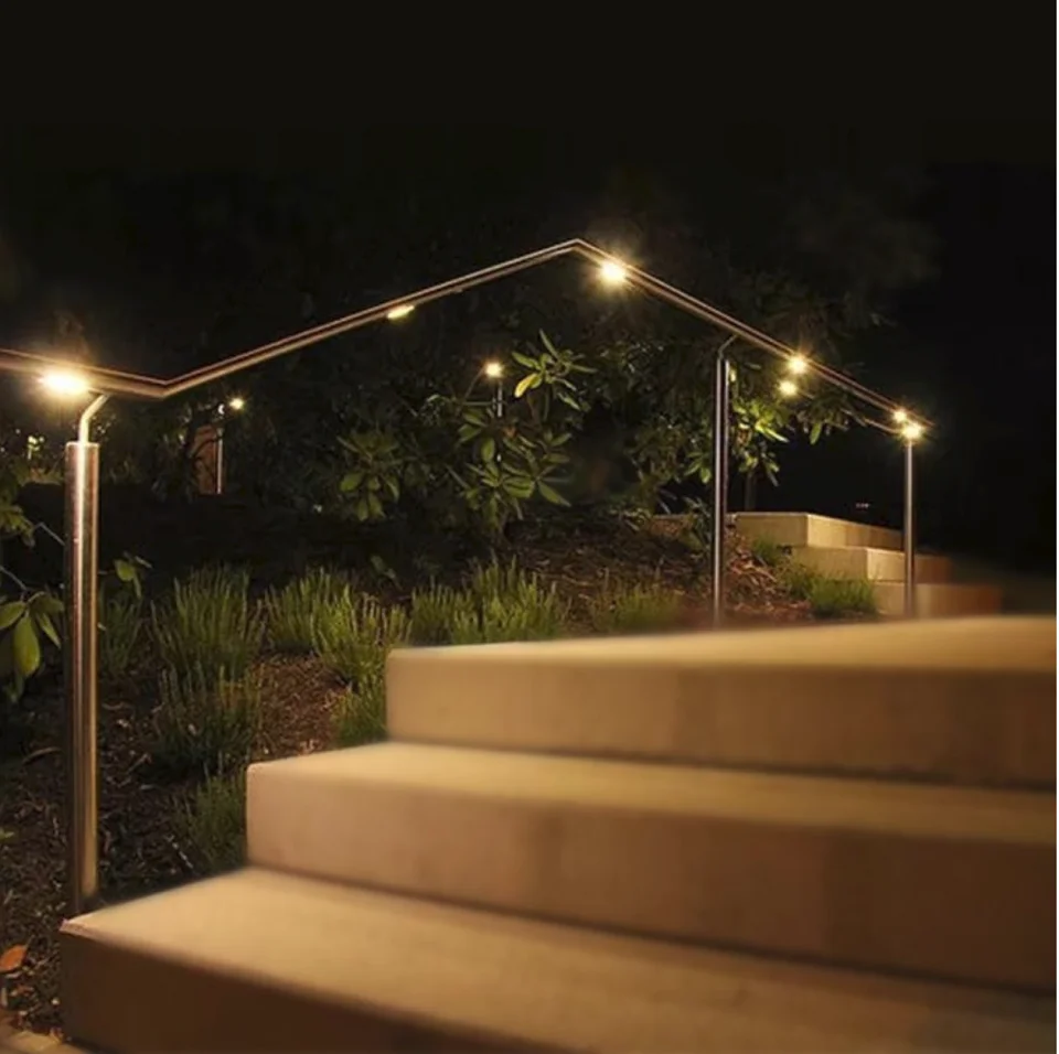 Stainless Steel 12V 24V Outdoor Led Handrail Stair Railing Lights Waterproof IP68 Mini Recessed Spot Terrace Exterior Floor Gard