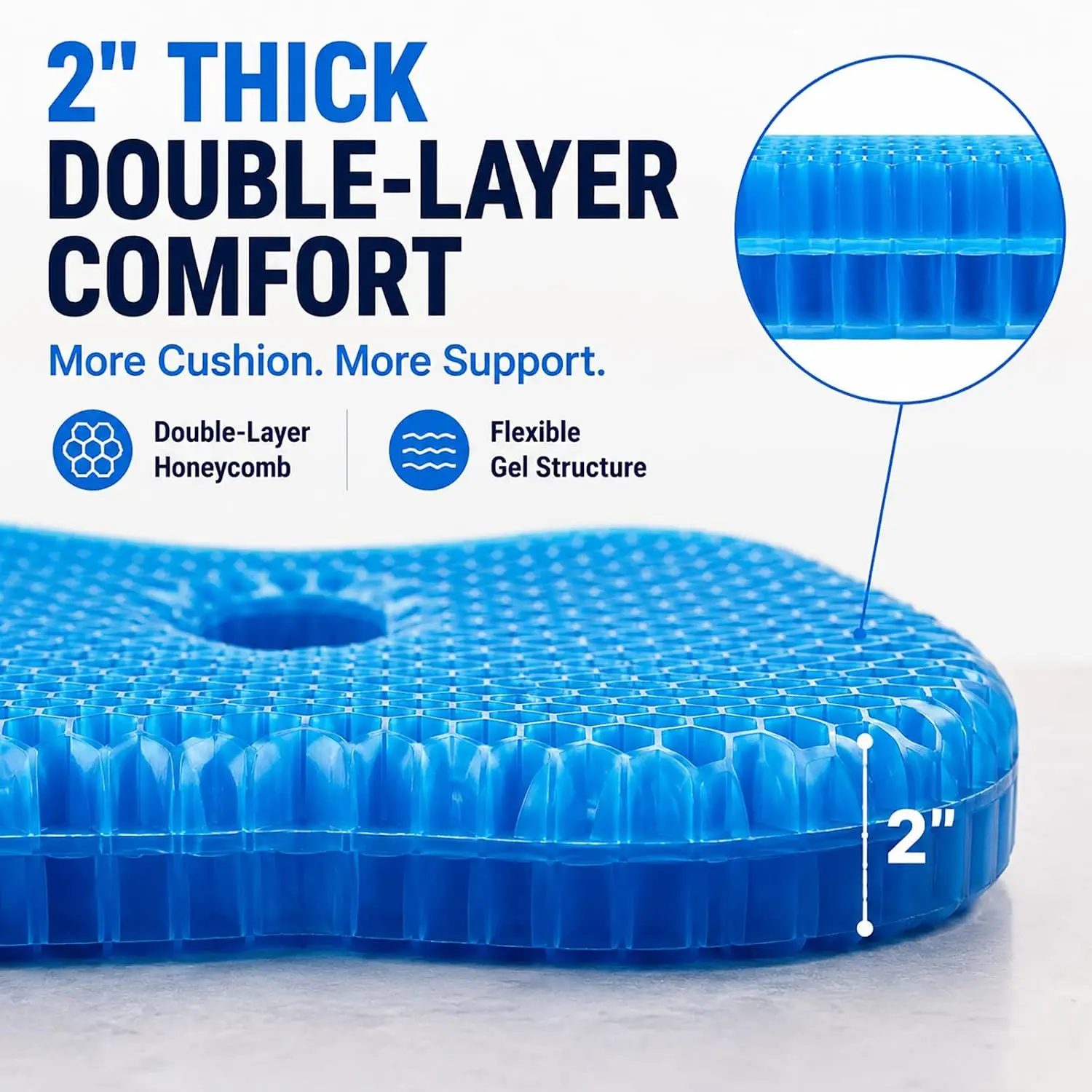 Memory Foam Car Wedge Seat Cushion for Driving, Height Booster & Posture Support, 4D Mesh Seat Pad with Adjustable Straps