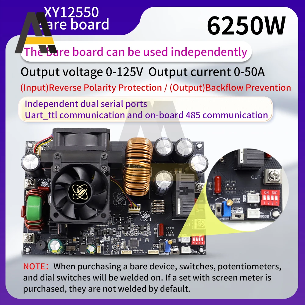 

12-140 В постоянного тока XY12550S, понижающий стабилизированный источник питания с числовым управлением, понижающий преобразователь постоянного напряжения и тока, модуль