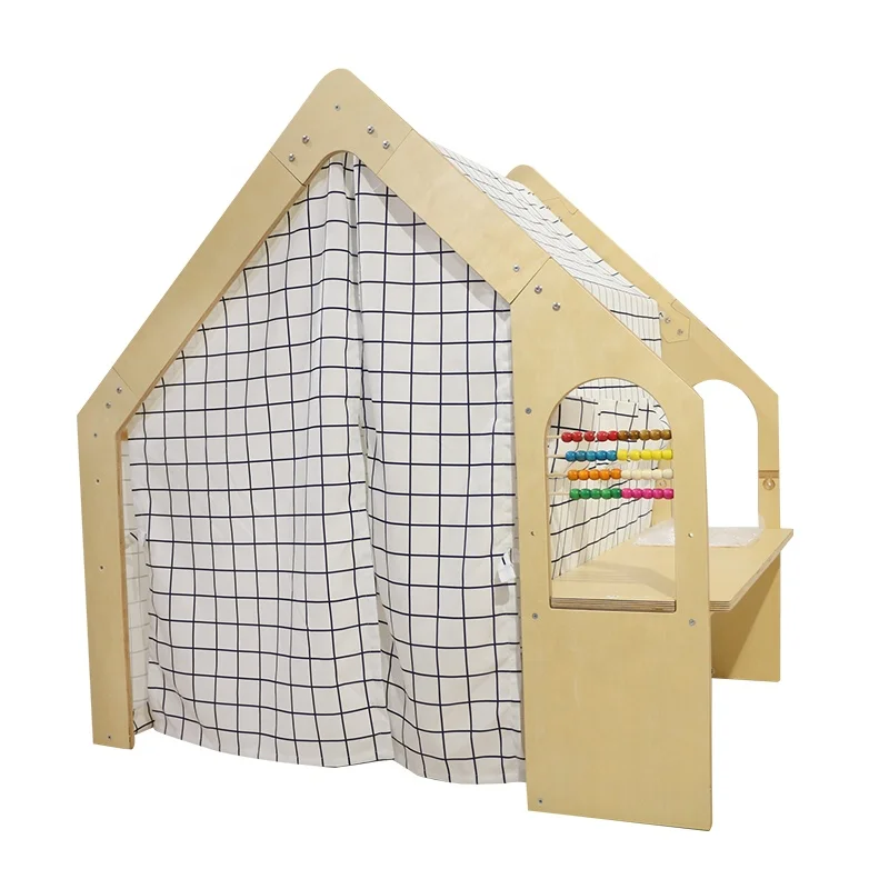 Factory Direct 2026 Children Playground Indoor Kids Study Table and Chair Tent House Playhouse for Kids