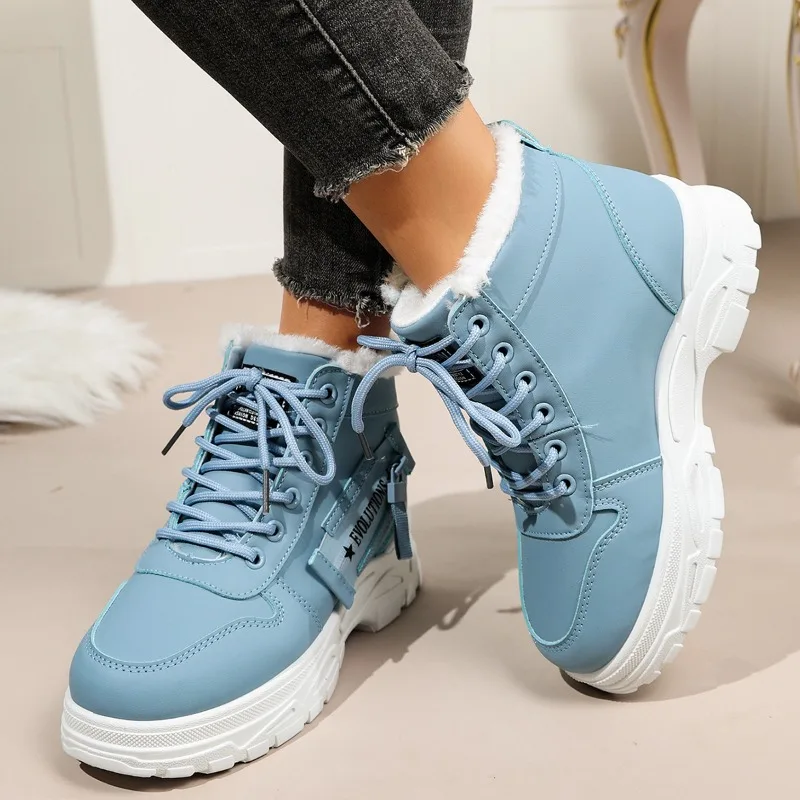 Leather-surface Non-slip Cotton Boots, Lined and Thickened, 2026 Winter Thick-soled Cotton Shoes, Stylish Versatile Snow Boots