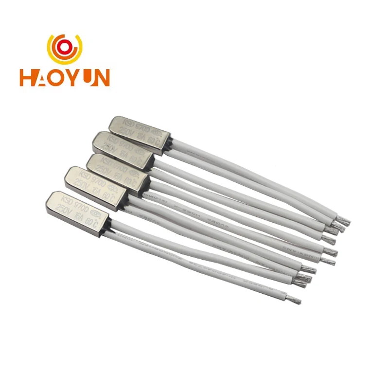 【5-1PCS】KSD9700 Thermostat 16A 250V Temperature Thermal Control Switch  NC 40C 45 50 55 60 65 70 80 85 90 100 - 150 Degree