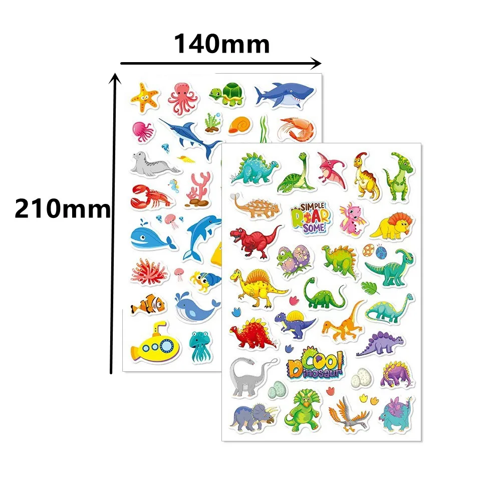 New Children DIY Puzzle Cute Sticker Games Sea Animals Cognition Funny Stickers Assemble Jigsaw Education Toys