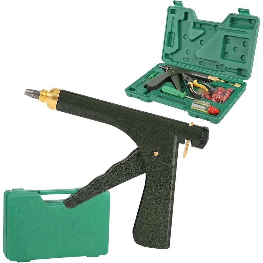 

Universal Motorcycle Tire Repair Kit with Mushroom Plug and Patch Tools for Quick Puncture Fixing and Flat Tire Repair in Cars