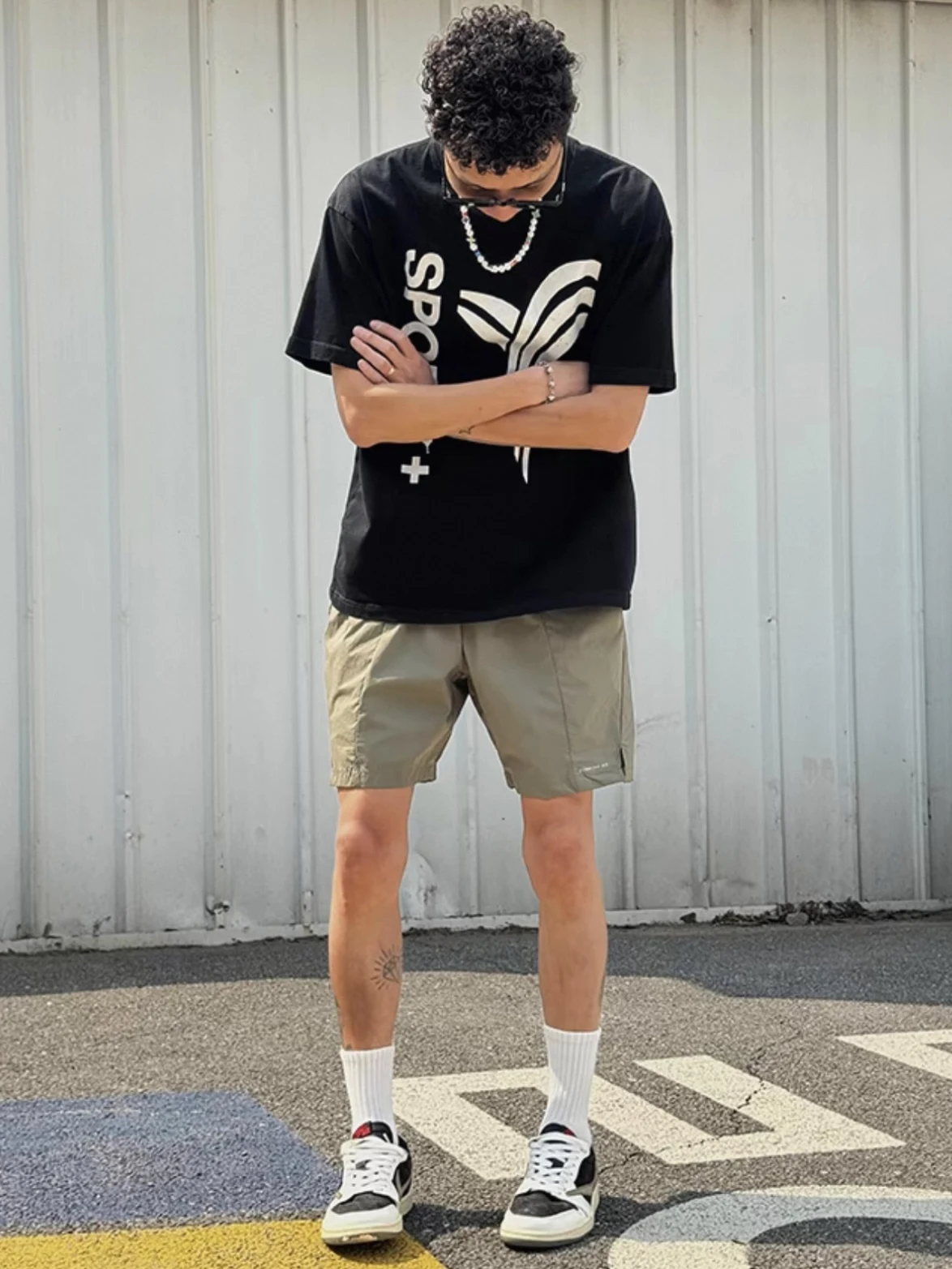 

Summer Lightweight Color Men's Casual Five-Point orts American Sle Loose Beach Pants Versatile ort Pants