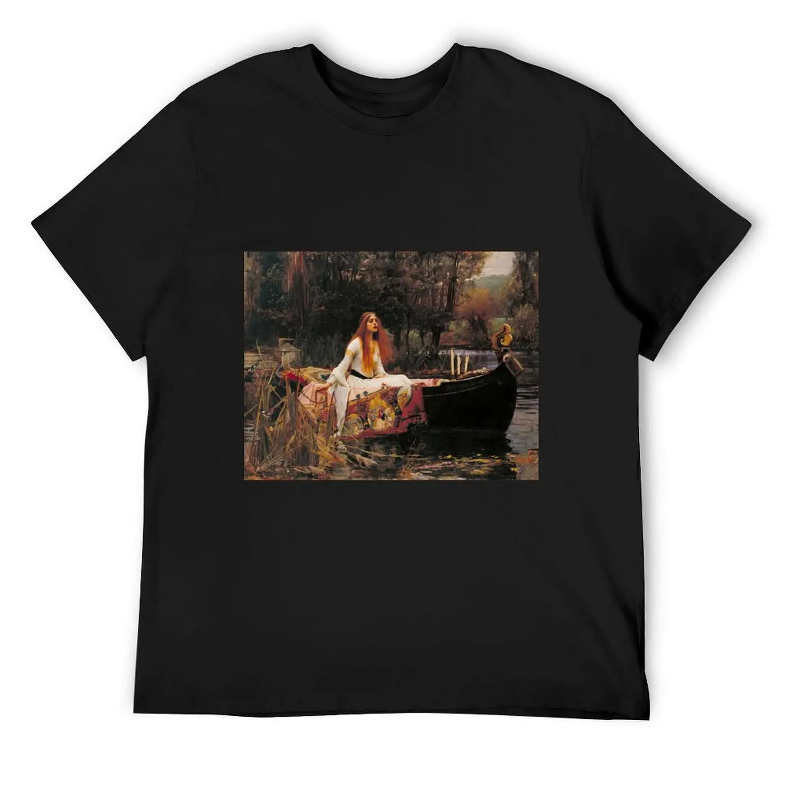 The Lady of Shalott Waterhouse Pre-Raphaelite T-Shirt oversized graphic tee boys whites customizeds mens designer t shirt