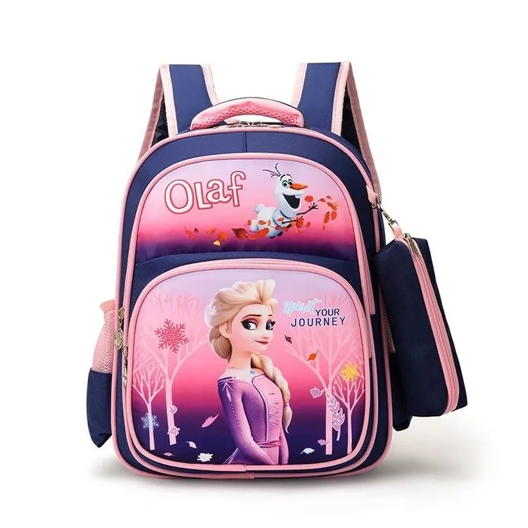 Disney cartoon frozen bags boys schoolbag girl elsa Princess Kids backpack