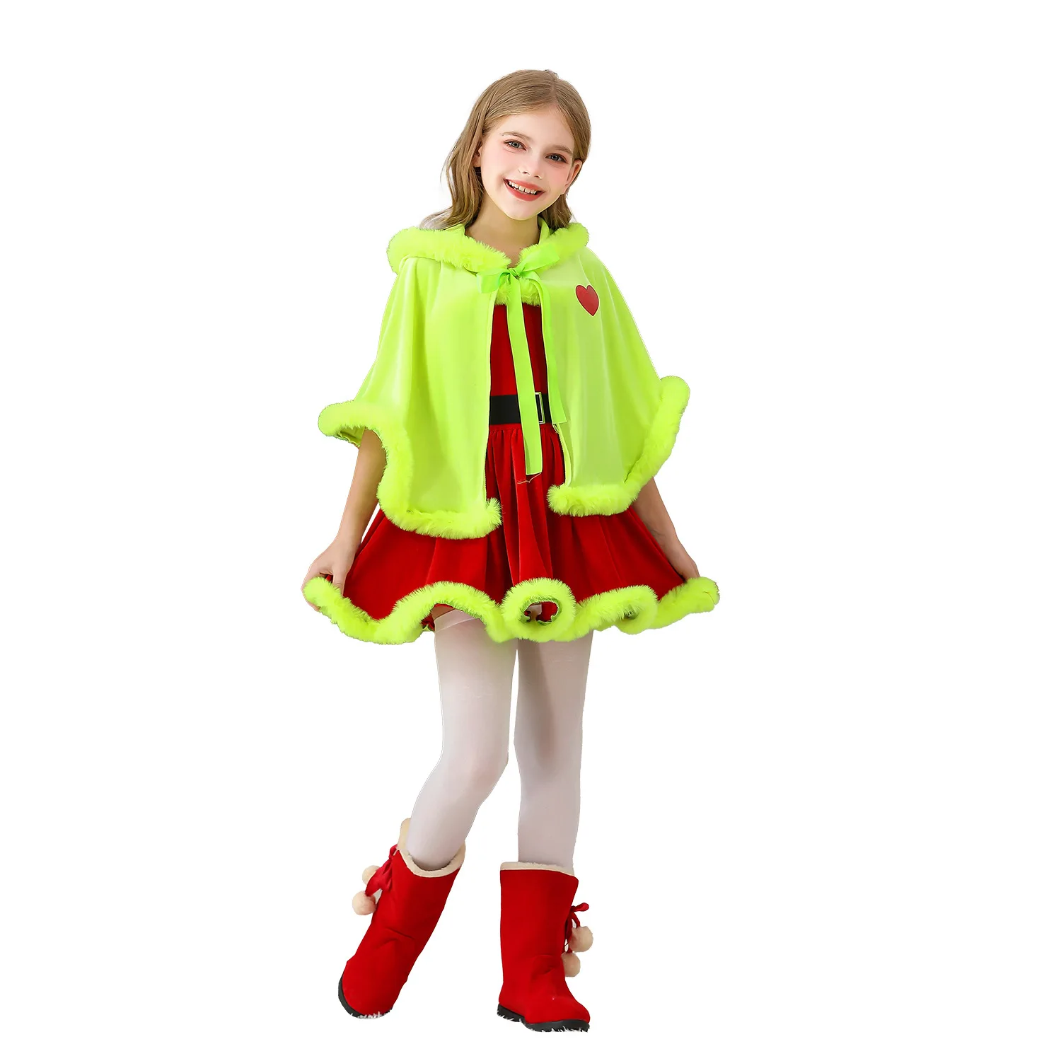 Christmas Costumes Children's Cloaks Dresses Santa Claus Clothing Christmas Party
