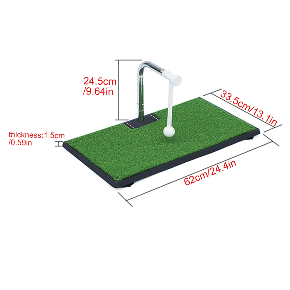 Golf Practic Swing Hitting Mat Exerciser Trainer 360 Degree Rotation Outdoor / Indoor Suitable For Beginners Training Aids