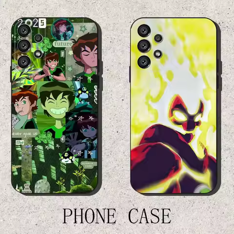 B-BenS Cartoon 10 Phone Case For Samsung S25,S24,S21,S22,S23,S30,Ultra,S20,Plus,Fe,Lite,Note,10,9,5G Black Cover