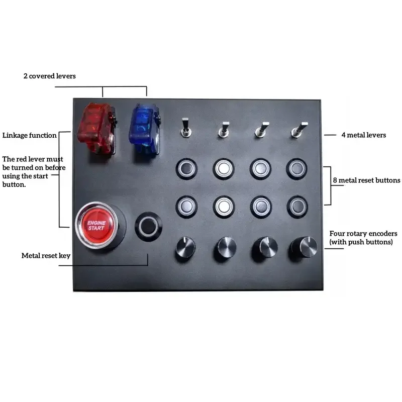 PC Simulated racing car central control box Euro Truck Multifunctional Control Button Box For Fanatec Thrustmaster Logitech G29
