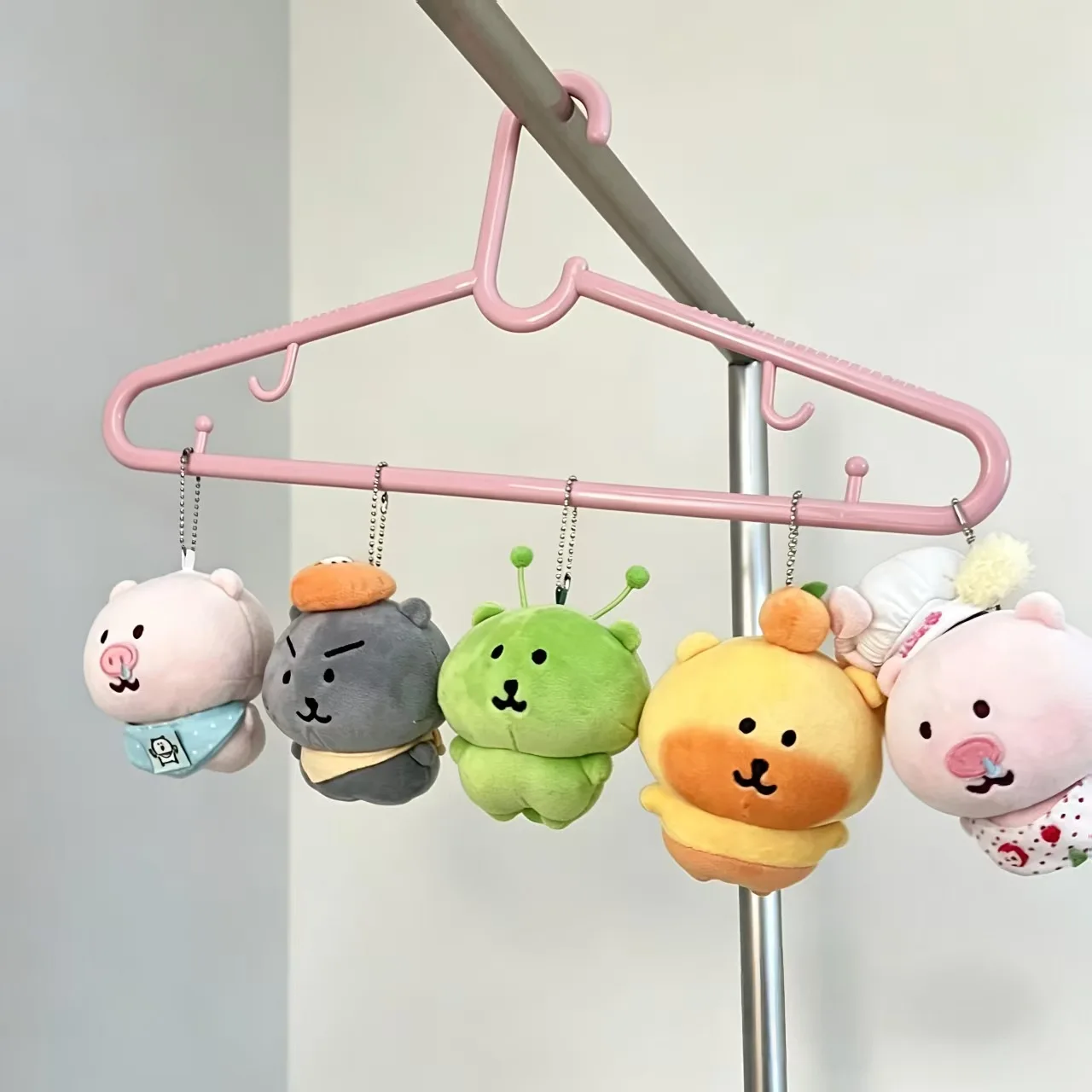 Joke Bear Chubby Animal Plush Keychain, Multi-Style Fluffy Mini Animal Doll Backpack Bag Charm Soft Backpack Bag Charm Toy Gift