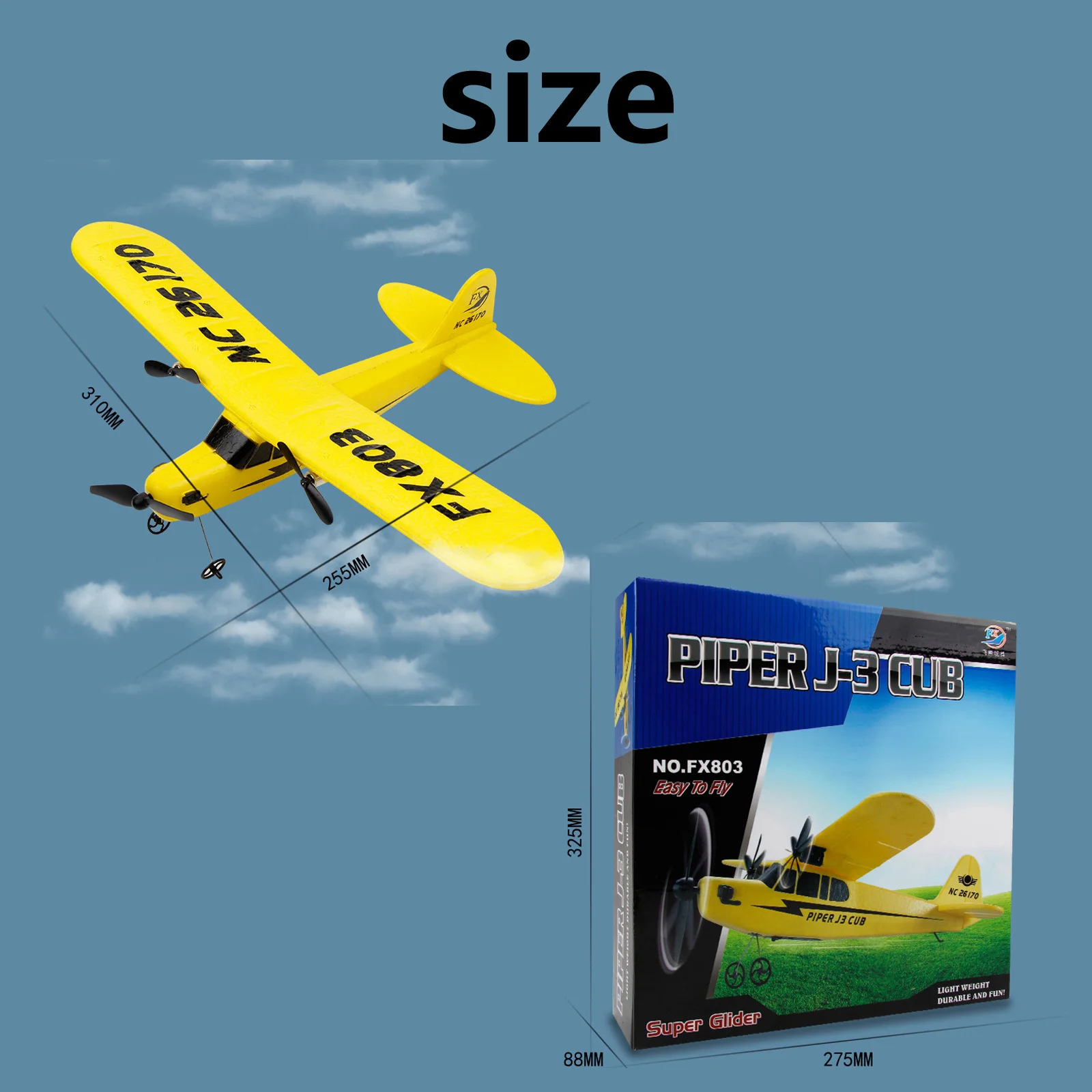 Free shipping FX803 super glider airplane 2CH Remote control airplane toys ready to fly as gifts for childred FSWB