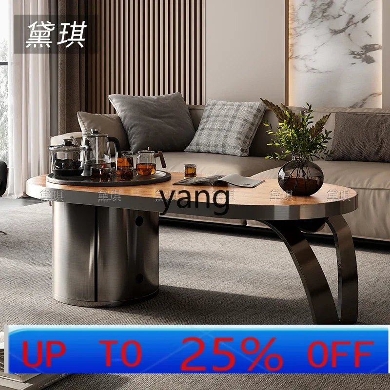 

LH modern light luxury living room home original solid wood tea table kettle integrated tea table