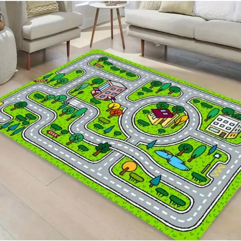 Cute Cartoon Pattern Game Area Sponge Carpet Providing Game Carpet Floor Mat Living Room Bedroom Game Room Home Decoration Rugs