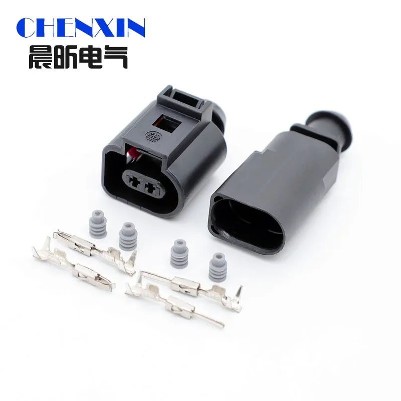 

car accessory1pcs 2Pin 1.5mm 1J0973802 1J0973702 Auto Temp sensor plug deflation valve plug waterproof Electrical Wire connector