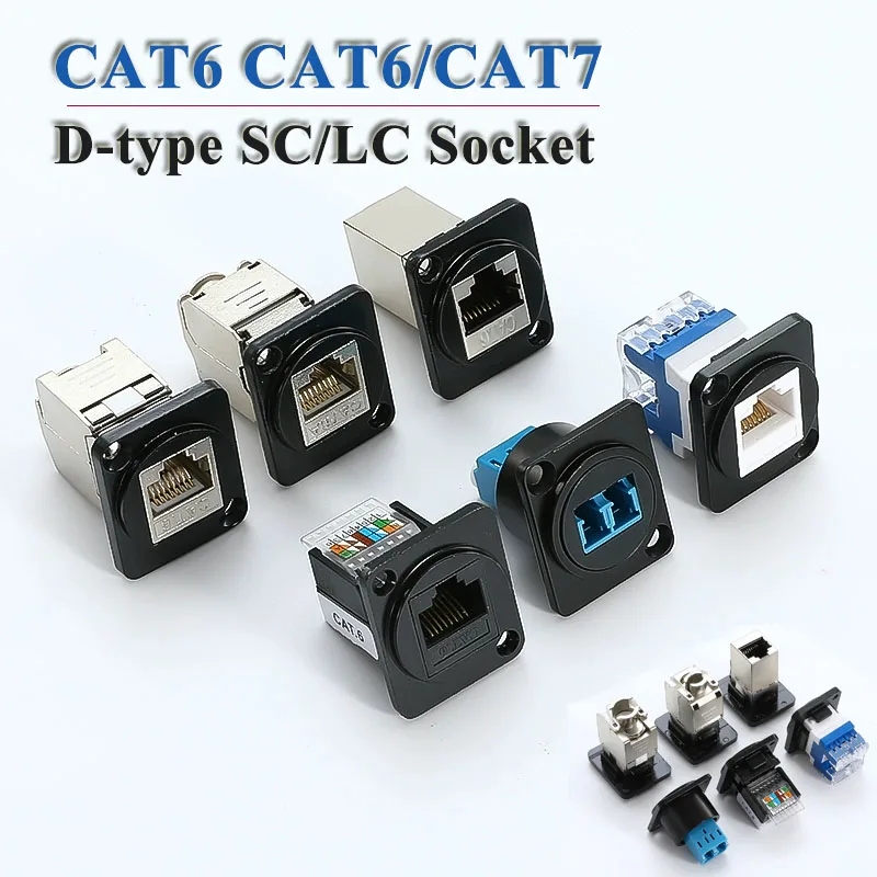 D-Type CAT6 RJ45 Sh…
