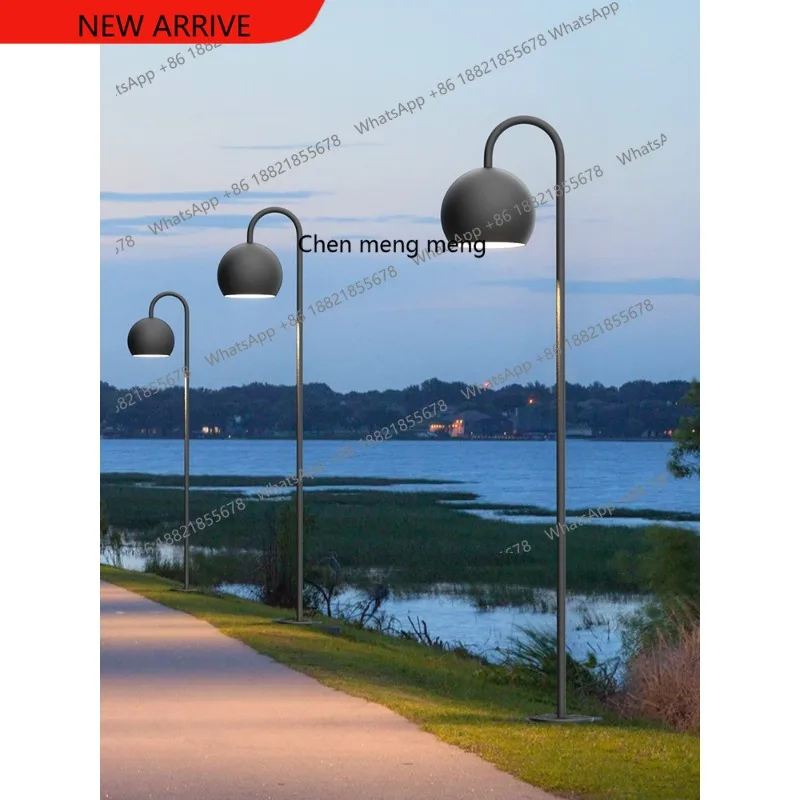 Solar outdoor sales department courtyard villa high pole light modern simple community garden park landscape light