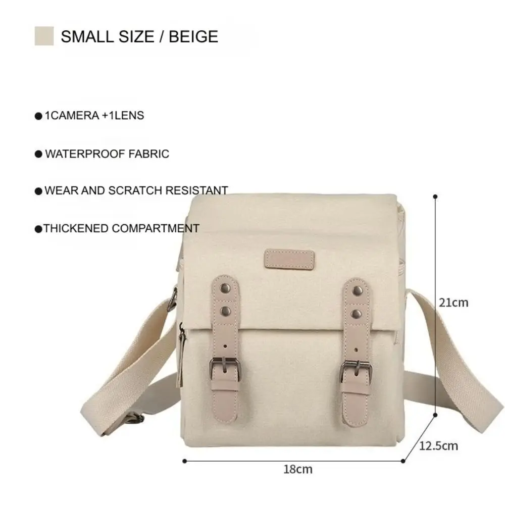 Water-resistant Camera Storage Bag Shockproof Camera Accessories Camera Sling Bag Canvas Camera Protect Case Photography