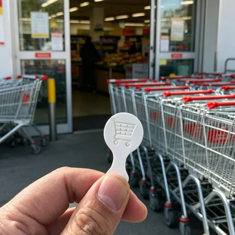 3Pcs Shopping Cart Token Keychain 3D Plastic Trolley Unlock Tool Compact Reusable Supermarket Accessory