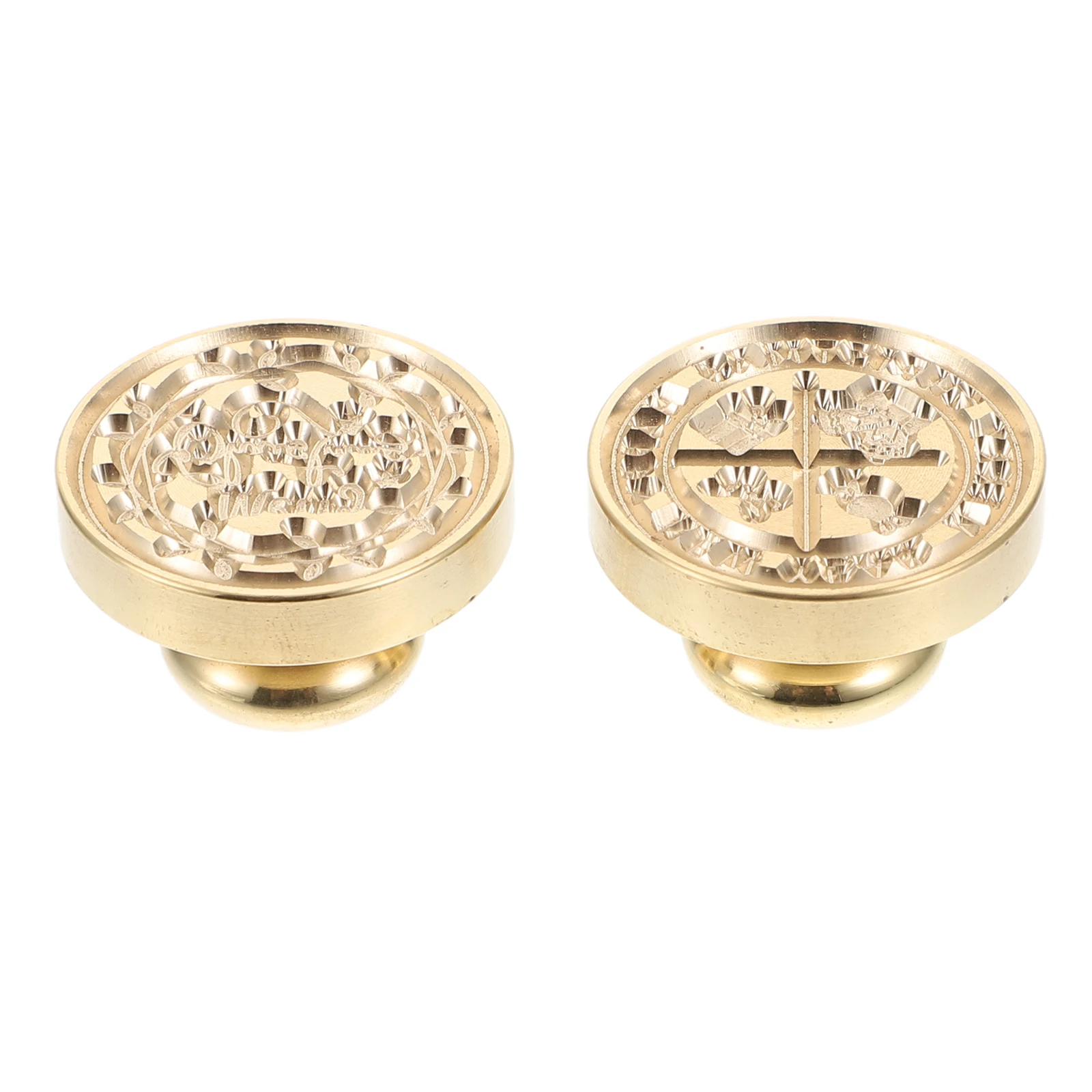 

2pcs Fire Wax Seal Stamp Heads Christmas Alloy Durable Wax Sealing Stamps Non-Stick Envelope Party Gift For Family Friends