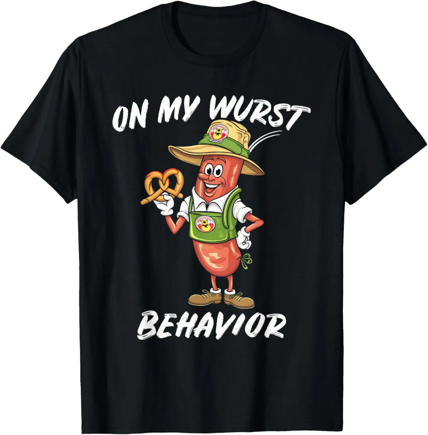 Oktoberfest On My Wurst Behavior Gift: Boys & Mens Graphic T-Shirt