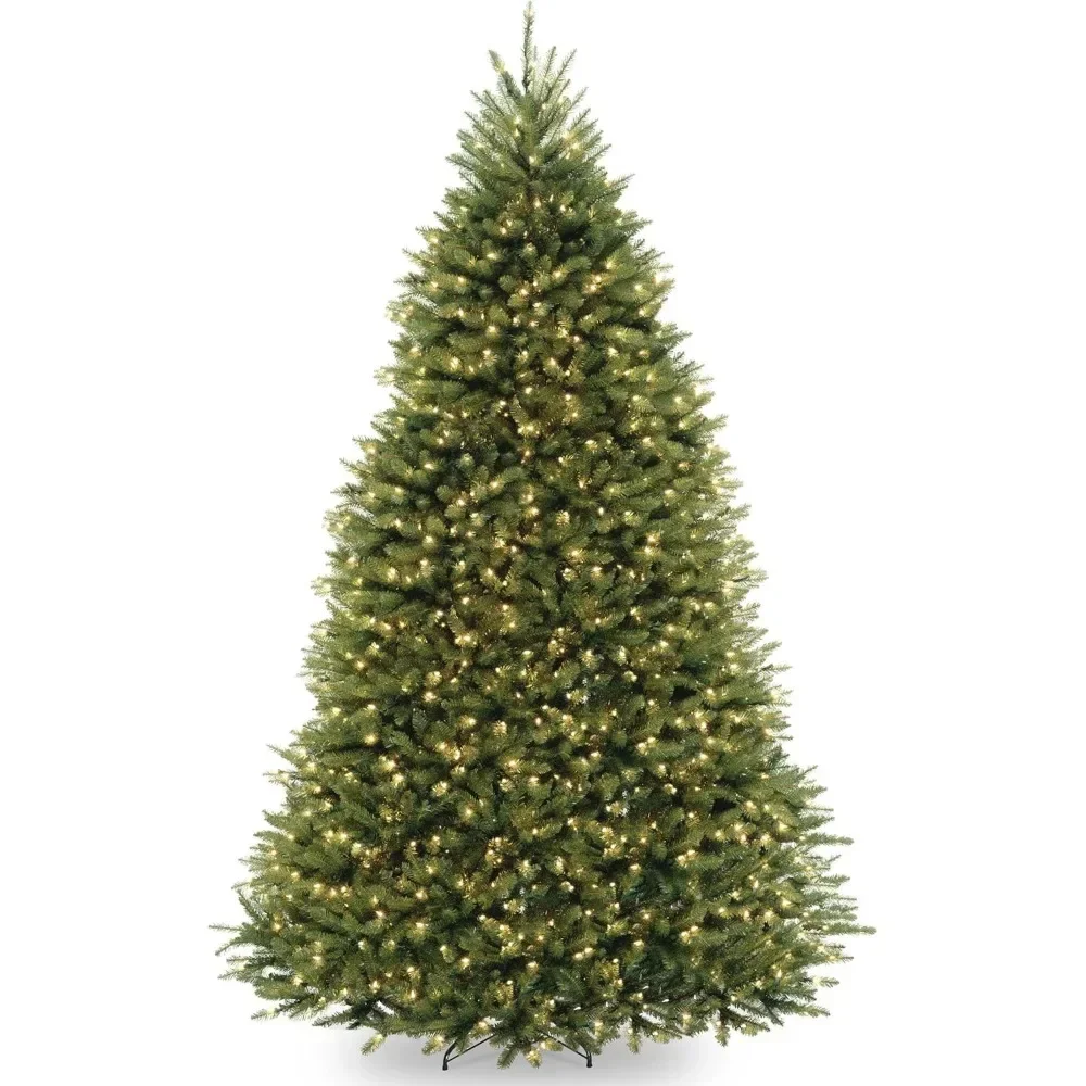 Christmas Tree Pre-Lit Artificial Full  Green, Dunhill Fir, Dual Color LED Lights, Includes Stand, 10 Ft Christmas Trees