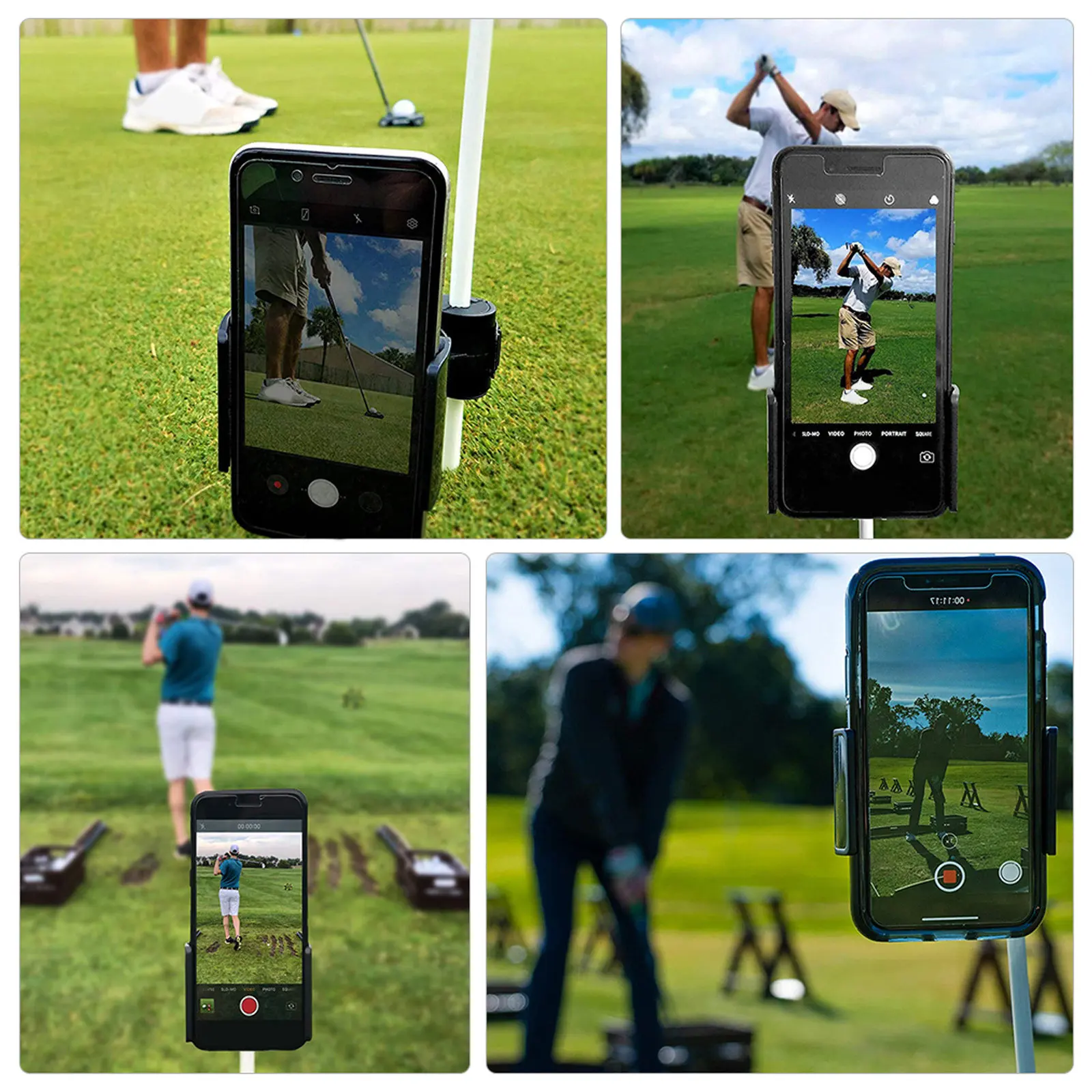 

Golf Phone Holder Clip 360 Degree Rotation for Swing Training Record Best Moments Portable Selfie Swing Training Holder