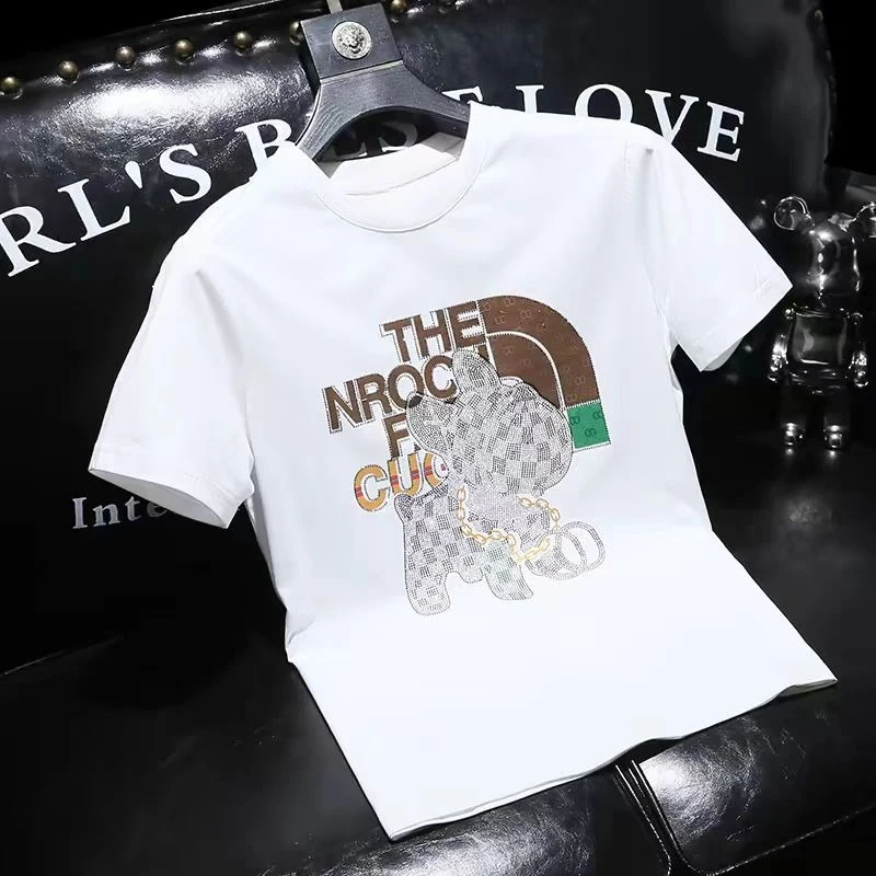 

European Station T-shirt men's and women's 2025 Summer New breathable printed round neck