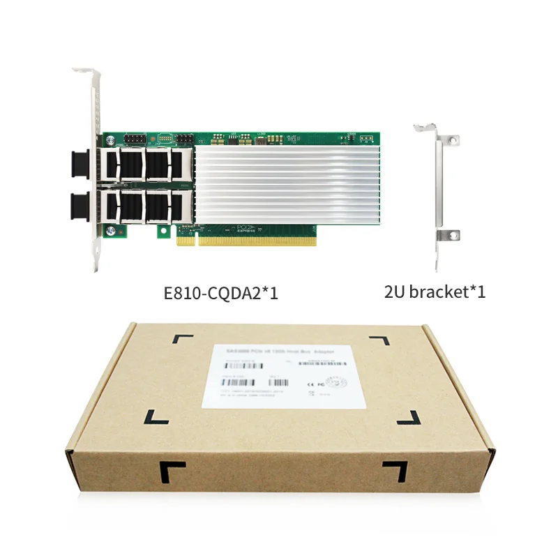 

Intel E810 CAM2 Chipset E810-CQDA2 100Gb/s 2-port QSFP28 PCIe 4.0 x16 Network Card