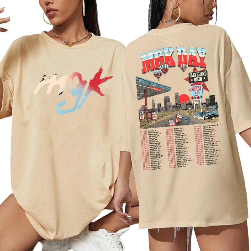 قميص MGK Lost Americana Tour 2026 Machine Gun Kelly لقميص جرافيك هدية للمعجبين مقاس كبير