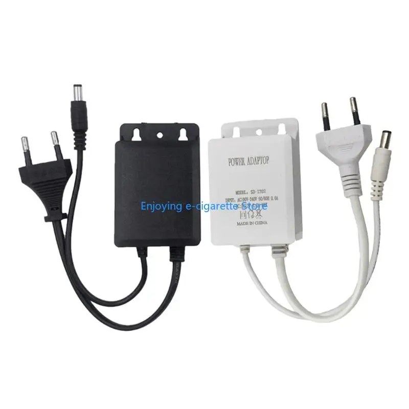 Power Adapter DC12V 2A Waterproof for Monitoring Systems Overloads Protected Y4QF