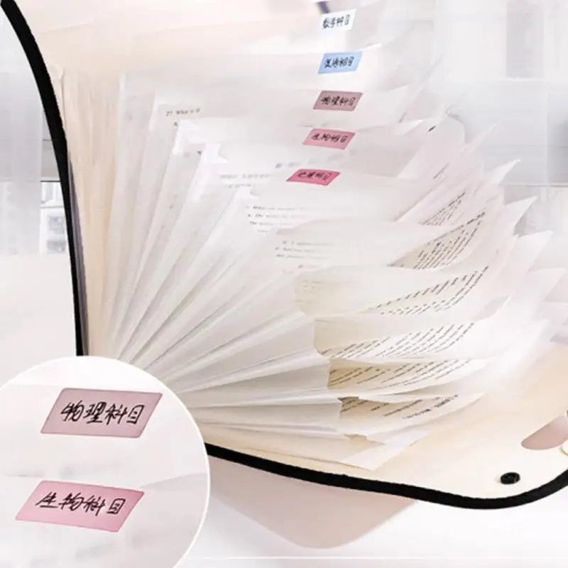 Expanding File Organizer Expanding Accordion 13 Pockets File Folder Labels Attached Document Carry Bag With Handle For Engineers