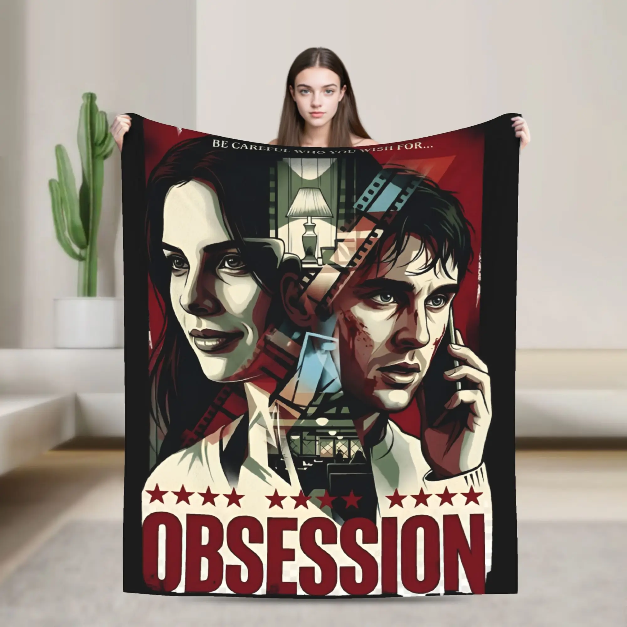 Nikki Baron Obsession Horror Movie 2026 Blanket  Wool Vintage Breathable Throw Blankets for Bedding Lounge Textile Decor