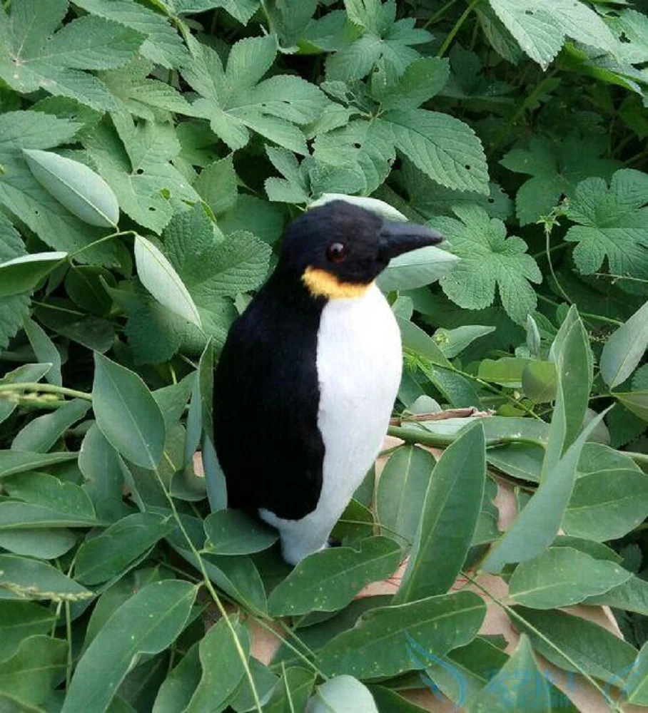 

simulation penguin about 14cm hard model,polyethylene&fur lovely penguin toy home decoration gift 0871