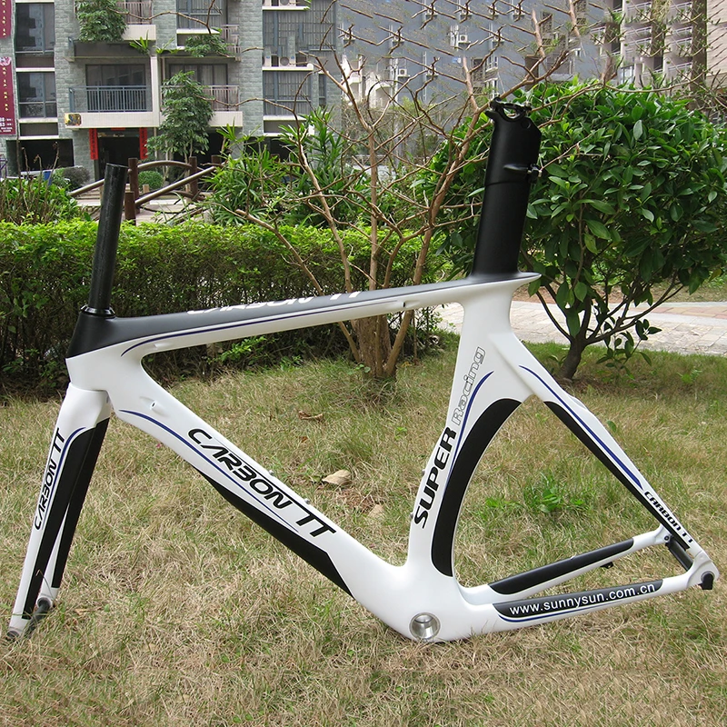 

Naturefly White Carbon TT Bike Triathlon Frameset Time Trial Frame TT Road Bicycle Frame 700c