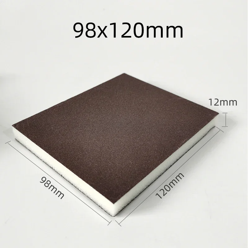 NORTON Double-Sided Sponge Sandpaper 98x120MM Auto Sheet Metal Spray Paint Polishing Square Elastic Sand Block 240-800grit