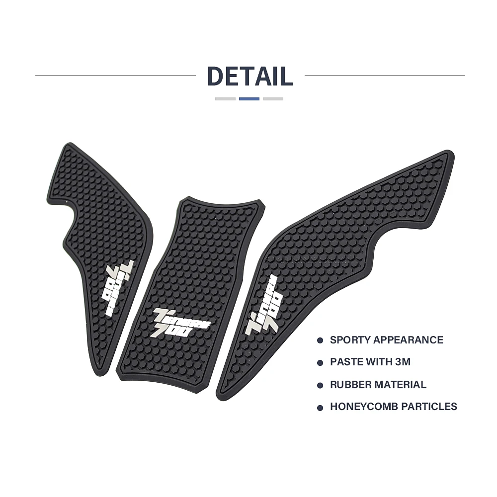 Motorcycle Accessories Side Fuel Tank pad For YAMAHA Tenere 700 T700 XTZ700 Tank Pads Protector Stickers Knee Grip Traction Pad