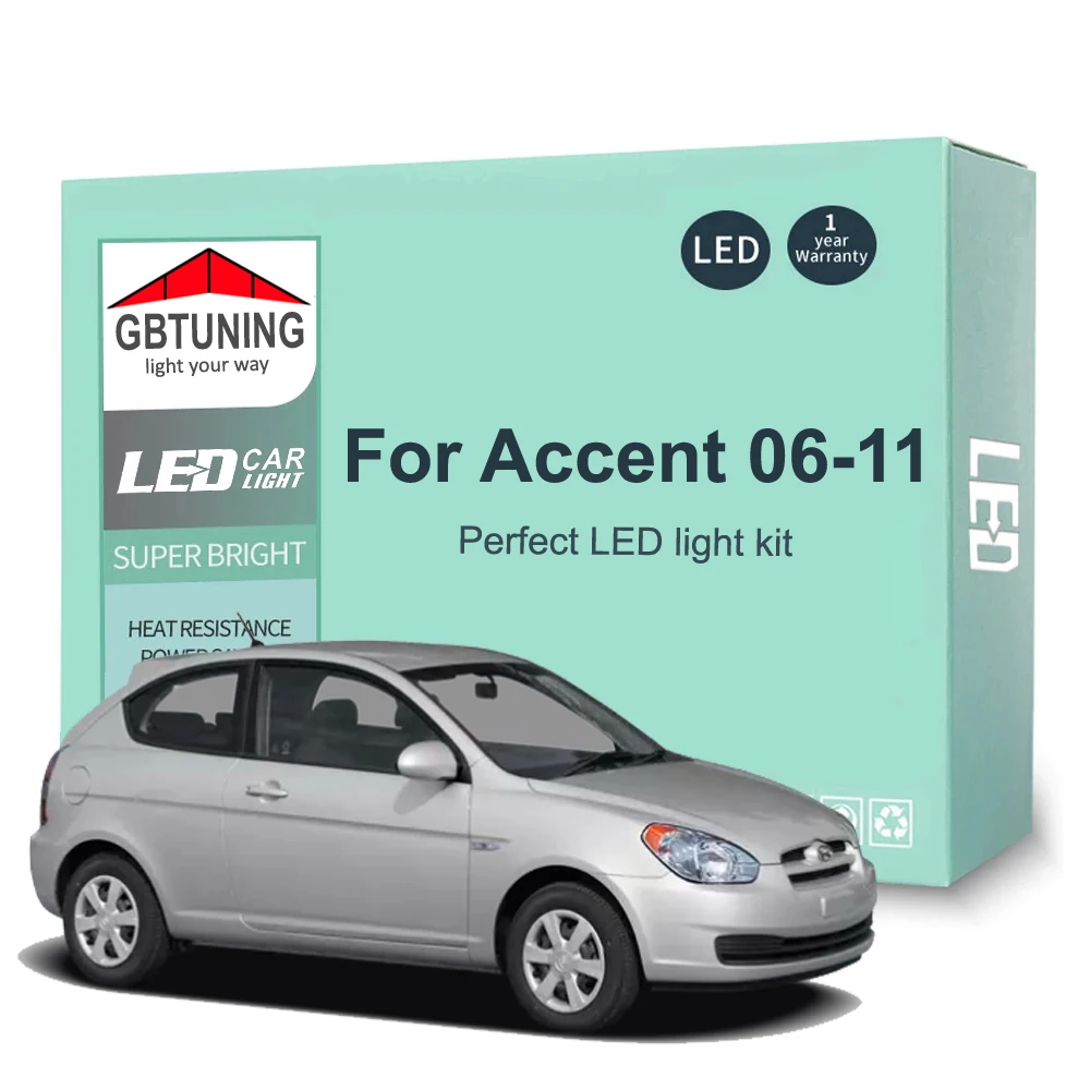 

10 шт., встроенная лампа для Hyundai Accent MC 2006 2007 2008 2009 2010 2011