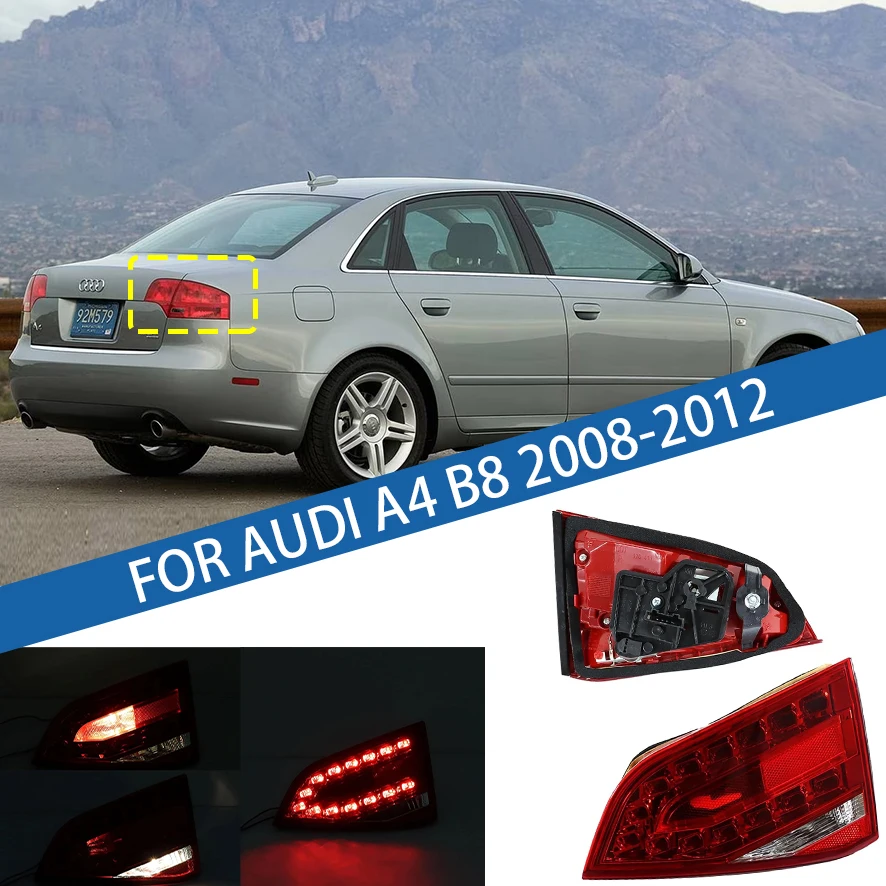 

For Audi A4 B8 2008 2009 2010 2011 2012 Car Tail light Rear Bumper Light Stop Brake Lamp Turn Signal Warning
